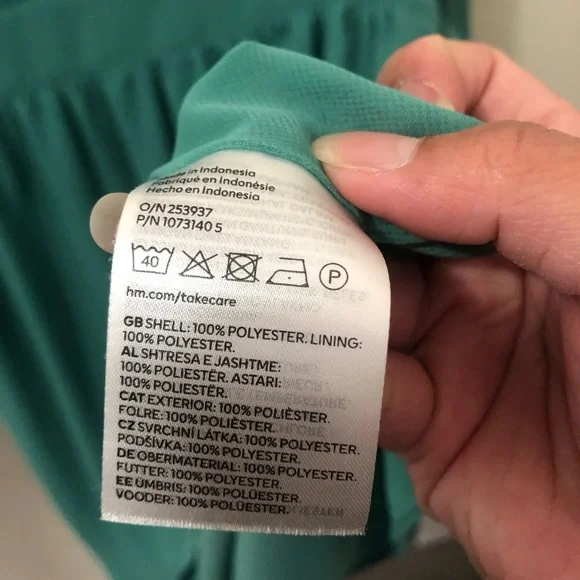 H & M Vneck Green Dress - Picture 6 of 6